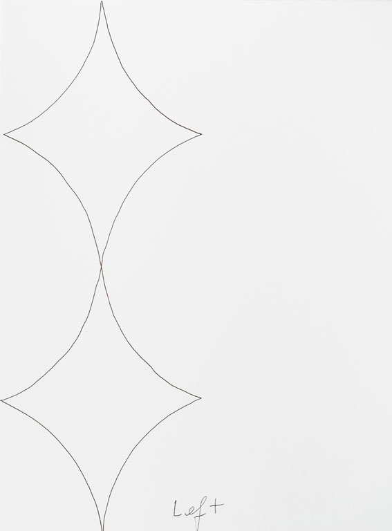 Claude Closky, ‘Left (e)’, 2013, black ballpoint pen on paper, 40 x 30 cm.